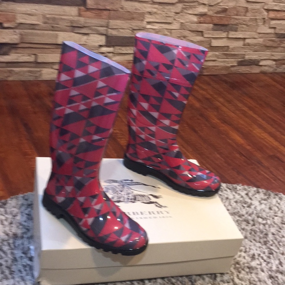 Burberry rain boots